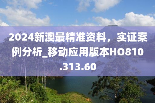 2024新澳最精准资料，实证案例分析_移动应用版本HO810.313.60