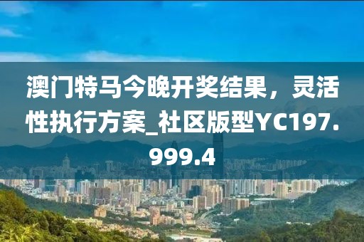 澳门特马今晚开奖结果，灵活性执行方案_社区版型YC197.999.4