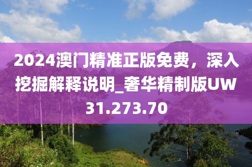 2024澳门精准正版免费，深入挖掘解释说明_奢华精制版UW31.273.70