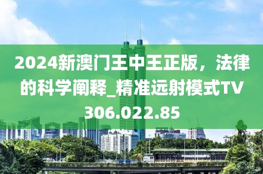 2024新澳门王中王正版，法律的科学阐释_精准远射模式TV306.022.85