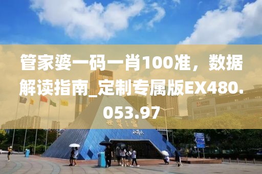 管家婆一码一肖100准，数据解读指南_定制专属版EX480.053.97