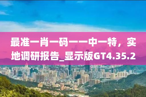 最准一肖一码一一中一特，实地调研报告_显示版GT4.35.2