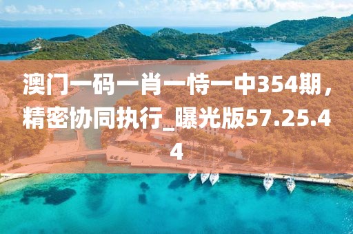 澳门一码一肖一恃一中354期，精密协同执行_曝光版57.25.44