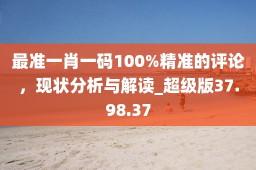 最准一肖一码100%精准的评论，现状分析与解读_超级版37.98.37