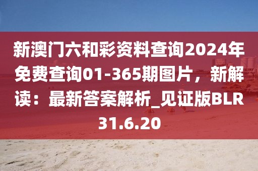 新澳门六和彩资料查询2024年免费查询01-365期图片，新解读：最新答案解析_见证版BLR31.6.20