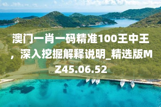 澳门一肖一码精准100王中王，深入挖掘解释说明_精选版MZ45.06.52