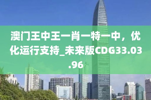 澳门王中王一肖一特一中，优化运行支持_未来版CDG33.03.96