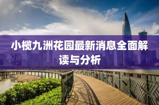 小榄九洲花园最新消息全面解读与分析