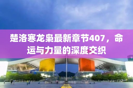 楚洛寒龙枭最新章节407，命运与力量的深度交织