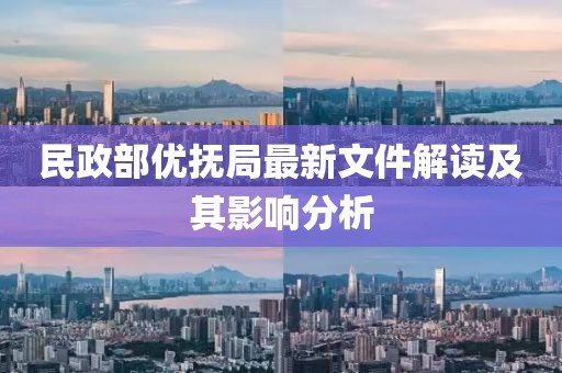 民政部优抚局最新文件解读及其影响分析