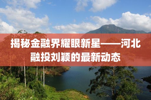 揭秘金融界耀眼新星——河北融投刘颖的最新动态