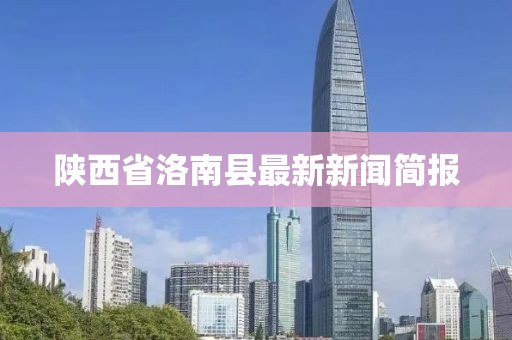 陕西省洛南县最新新闻简报