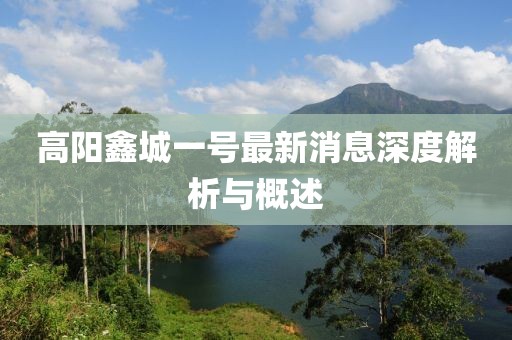 高阳鑫城一号最新消息深度解析与概述