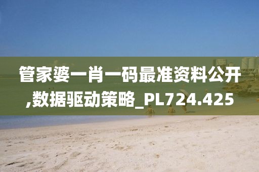 管家婆一肖一码最准资料公开,数据驱动策略_PL724.425