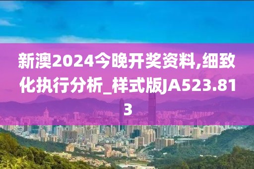 新澳2024今晚开奖资料,细致化执行分析_样式版JA523.813