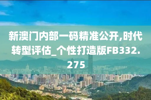 新澳门内部一码精准公开,时代转型评估_个性打造版FB332.275