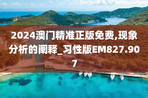 2024澳门精准正版免费,现象分析的阐释_习性版EM827.907