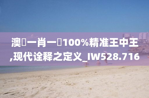 澳門一肖一碼100%精准王中王,现代诠释之定义_IW528.716