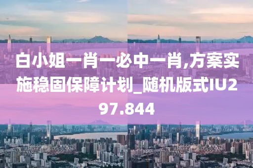 白小姐一肖一必中一肖,方案实施稳固保障计划_随机版式IU297.844