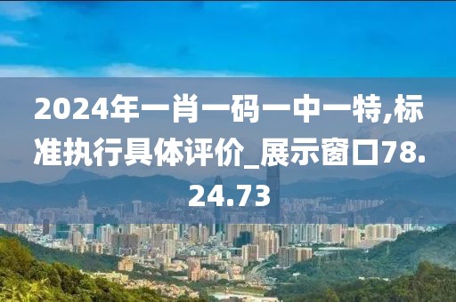 2024年一肖一码一中一特,标准执行具体评价_展示窗口78.24.73