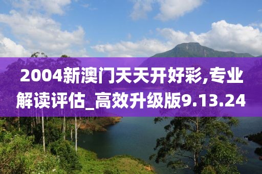 2004新澳门天天开好彩,专业解读评估_高效升级版9.13.24