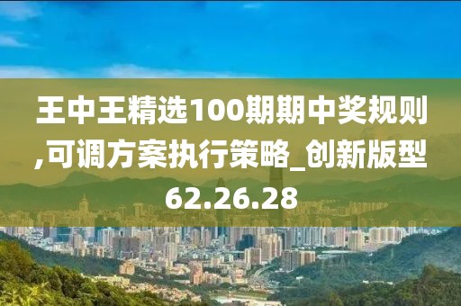 王中王精选100期期中奖规则,可调方案执行策略_创新版型62.26.28