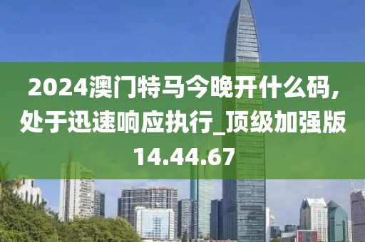 2024澳门特马今晚开什么码,处于迅速响应执行_顶级加强版14.44.67