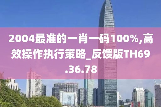 2004最准的一肖一码100%,高效操作执行策略_反馈版TH69.36.78