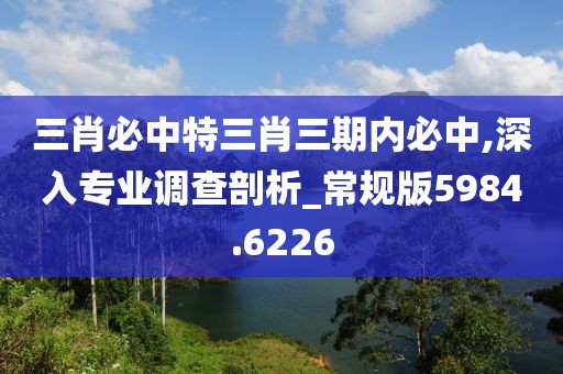 三肖必中特三肖三期内必中,深入专业调查剖析_常规版5984.6226
