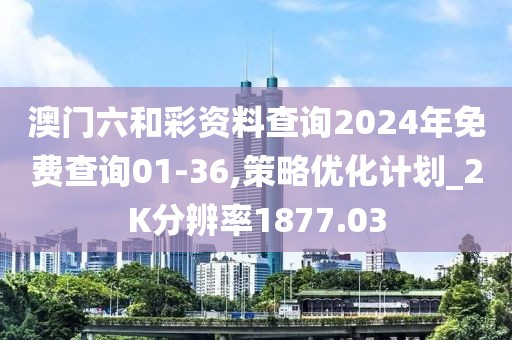 澳门六和彩资料查询2024年免费查询01-36,策略优化计划_2K分辨率1877.03