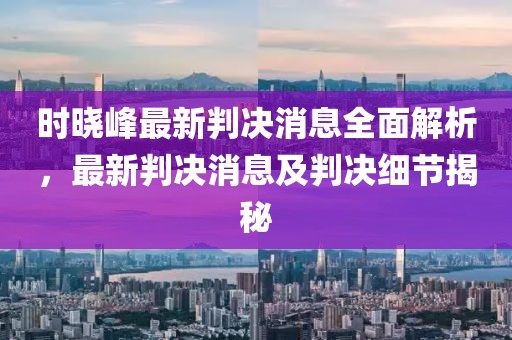 时晓峰最新判决消息全面解析，最新判决消息及判决细节揭秘