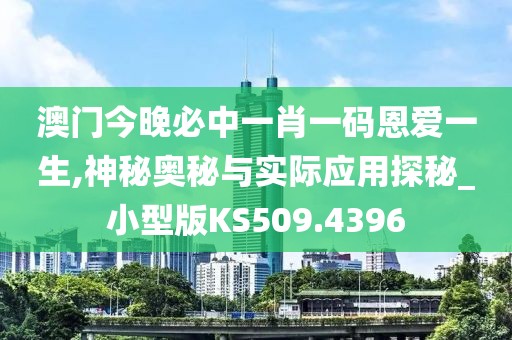 澳门今晚必中一肖一码恩爱一生,神秘奥秘与实际应用探秘_小型版KS509.4396