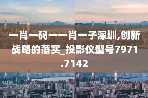 一肖一码一一肖一子深圳,创新战略的落实_投影仪型号7971.7142