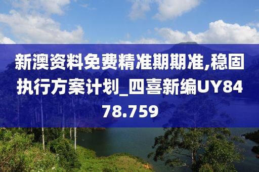 新澳资料免费精准期期准,稳固执行方案计划_四喜新编UY8478.759