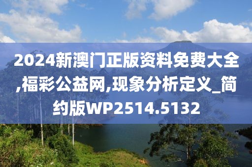 2024新澳门正版资料免费大全,福彩公益网,现象分析定义_简约版WP2514.5132
