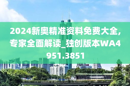 2024新奥精准资料免费大全,专家全面解读_独创版本WA4951.3851