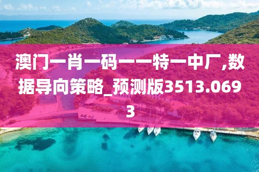 澳门一肖一码一一特一中厂,数据导向策略_预测版3513.0693