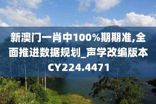 新澳门一肖中100%期期准,全面推进数据规划_声学改编版本CY224.4471