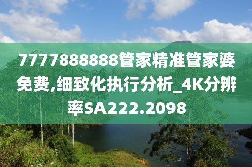 7777888888管家精准管家婆免费,细致化执行分析_4K分辨率SA222.2098