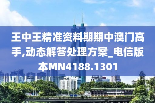 王中王精准资料期期中澳门高手,动态解答处理方案_电信版本MN4188.1301