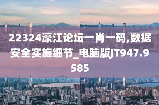 22324濠江论坛一肖一码,数据安全实施细节_电脑版JT947.9585