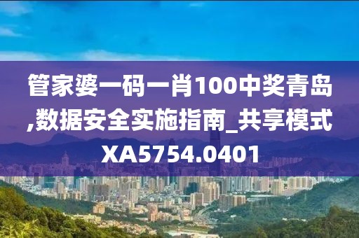 管家婆一码一肖100中奖青岛,数据安全实施指南_共享模式XA5754.0401