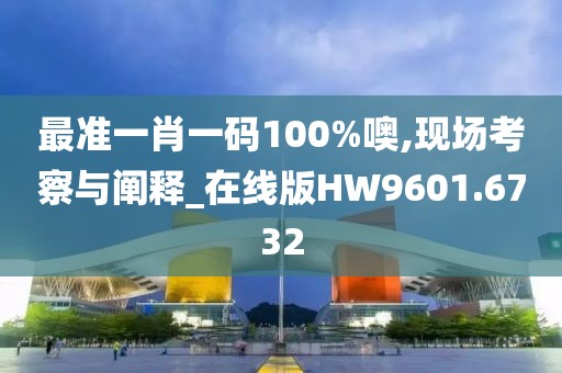最准一肖一码100%噢,现场考察与阐释_在线版HW9601.6732