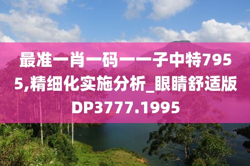 最准一肖一码一一子中特7955,精细化实施分析_眼睛舒适版DP3777.1995