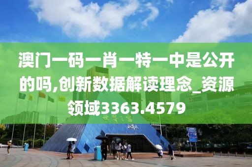 澳门一码一肖一特一中是公开的吗,创新数据解读理念_资源领域3363.4579
