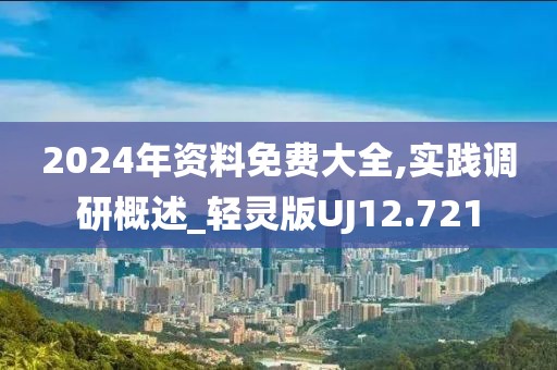2024年资料免费大全,实践调研概述_轻灵版UJ12.721