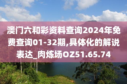 澳门六和彩资料查询2024年免费查询01-32期,具体化的解说表达_肉炼场OZ51.65.74