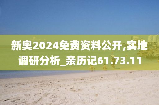 新奥2024免费资料公开,实地调研分析_亲历记61.73.11
