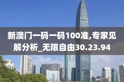 新澳门一码一码100准,专家见解分析_无限自由30.23.94