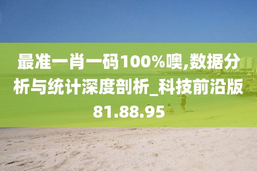 最准一肖一码100%噢,数据分析与统计深度剖析_科技前沿版81.88.95
